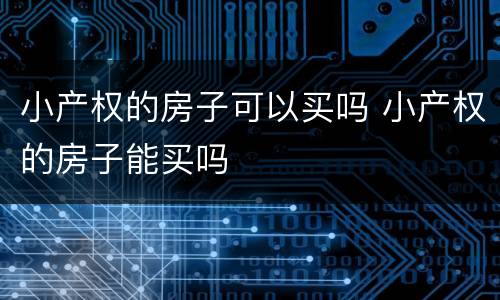 小产权的房子可以买吗 小产权的房子能买吗