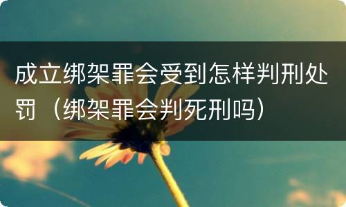成立绑架罪会受到怎样判刑处罚（绑架罪会判死刑吗）