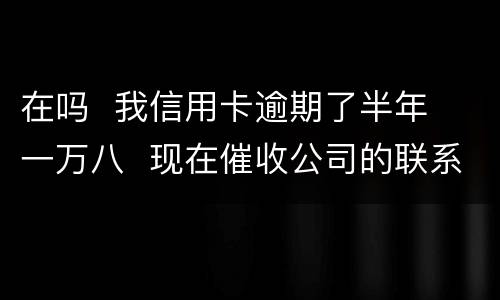 在吗  我信用卡逾期了半年  一万八  现在催收公司的联系到我  五天必须还钱