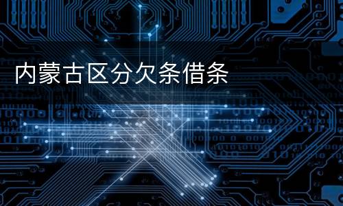 内蒙古区分欠条借条