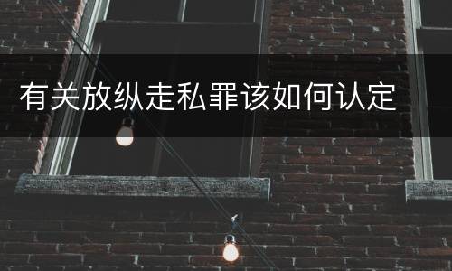 有关放纵走私罪该如何认定