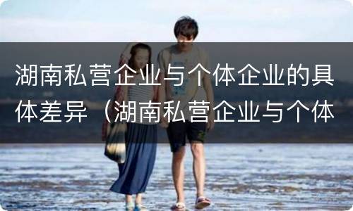 湖南私营企业与个体企业的具体差异（湖南私营企业与个体企业的具体差异在于）