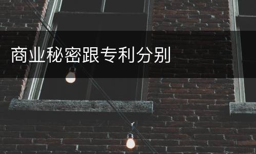 商业秘密跟专利分别