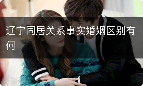 辽宁同居关系事实婚姻区别有何