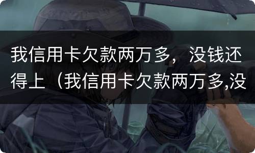 我信用卡欠款两万多，没钱还得上（我信用卡欠款两万多,没钱还得上征信吗）