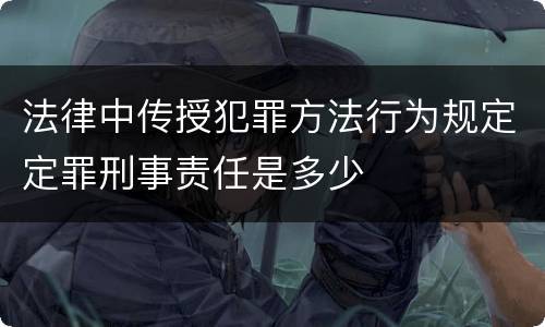 法律中传授犯罪方法行为规定定罪刑事责任是多少