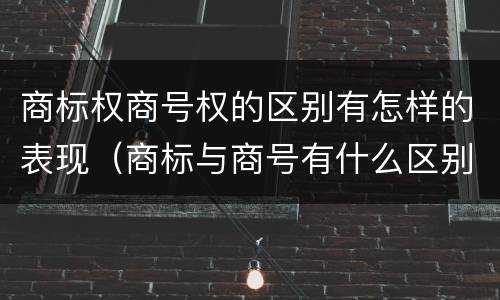 商标权商号权的区别有怎样的表现（商标与商号有什么区别）