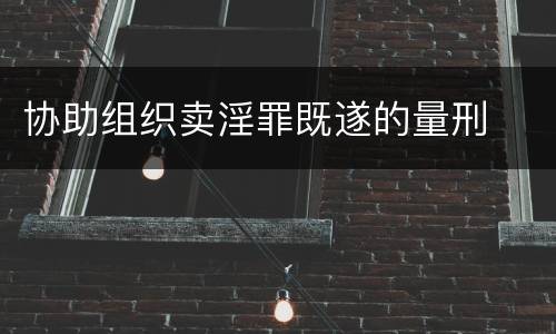 协助组织卖淫罪既遂的量刑