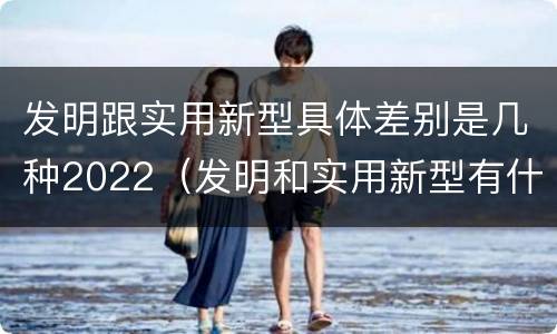 发明跟实用新型具体差别是几种2022（发明和实用新型有什么区别）
