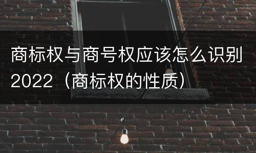 商标权与商号权应该怎么识别2022（商标权的性质）