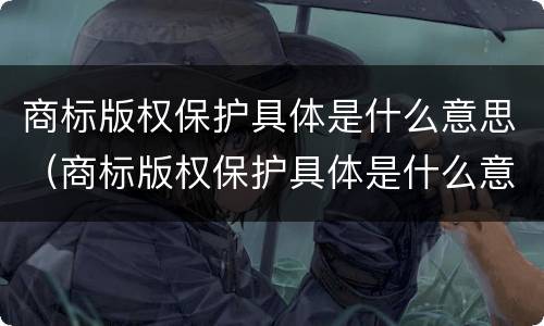 商标版权保护具体是什么意思（商标版权保护具体是什么意思啊）