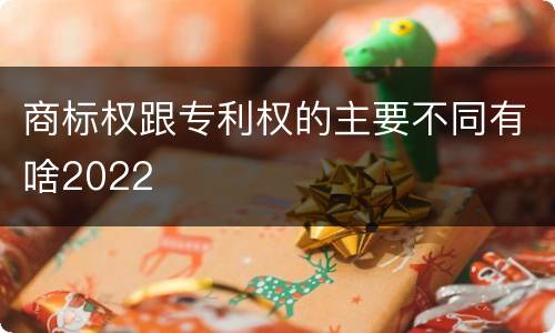 商标权跟专利权的主要不同有啥2022