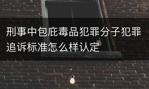 刑事中包庇毒品犯罪分子犯罪追诉标准怎么样认定