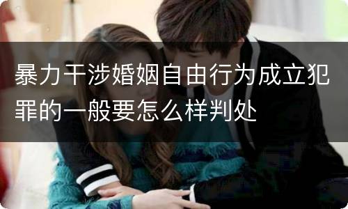 暴力干涉婚姻自由行为成立犯罪的一般要怎么样判处