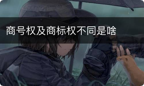 商号权及商标权不同是啥