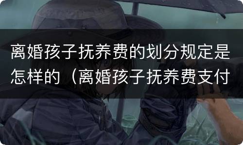 离婚孩子抚养费的划分规定是怎样的（离婚孩子抚养费支付标准）