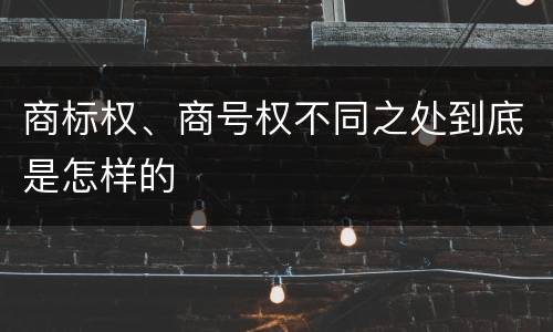 商标权、商号权不同之处到底是怎样的