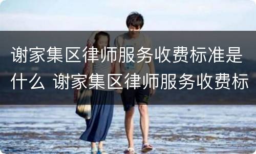 谢家集区律师服务收费标准是什么 谢家集区律师服务收费标准是什么呢