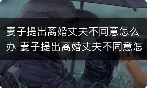 妻子提出离婚丈夫不同意怎么办 妻子提出离婚丈夫不同意怎么办,起诉害怕丢掉抚养权