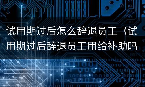 试用期过后怎么辞退员工（试用期过后辞退员工用给补助吗）