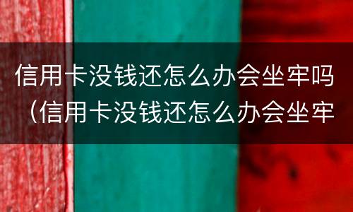 信用卡没钱还怎么办会坐牢吗（信用卡没钱还怎么办会坐牢吗几千块）