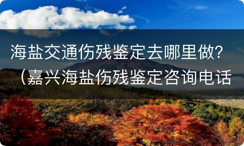 海盐交通伤残鉴定去哪里做？（嘉兴海盐伤残鉴定咨询电话）