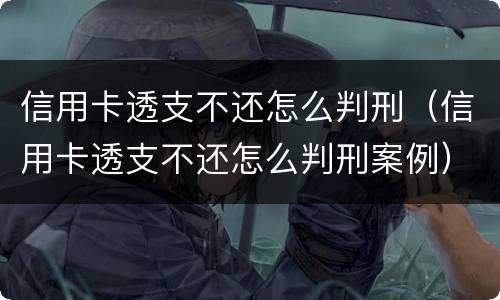 信用卡透支不还怎么判刑（信用卡透支不还怎么判刑案例）