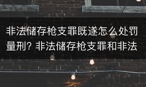 非法储存枪支罪既遂怎么处罚量刑? 非法储存枪支罪和非法持有枪支罪