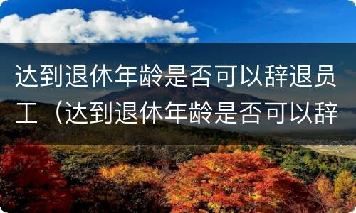 达到退休年龄是否可以辞退员工（达到退休年龄是否可以辞退员工补偿）