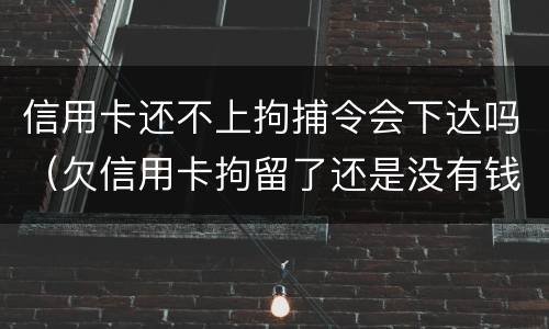 信用卡还不上拘捕令会下达吗（欠信用卡拘留了还是没有钱）