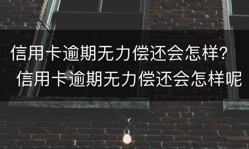信用卡逾期无力偿还会怎样？ 信用卡逾期无力偿还会怎样呢