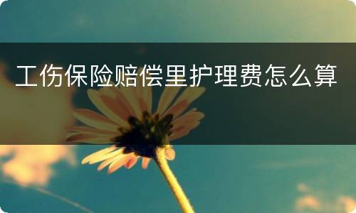 工伤保险赔偿里护理费怎么算