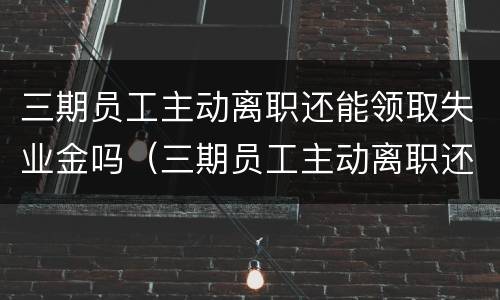 三期员工主动离职还能领取失业金吗（三期员工主动离职还能领取失业金吗）