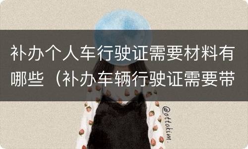 补办个人车行驶证需要材料有哪些（补办车辆行驶证需要带什么资料）