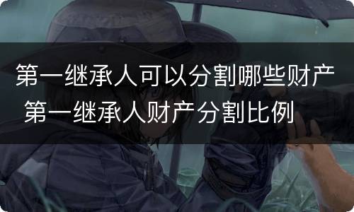 第一继承人可以分割哪些财产 第一继承人财产分割比例