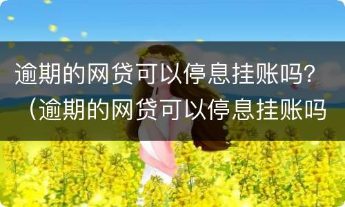 逾期的网贷可以停息挂账吗？（逾期的网贷可以停息挂账吗知乎）