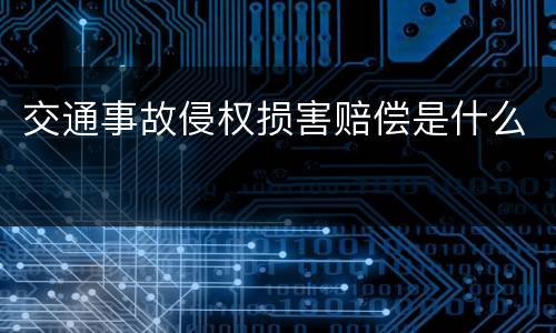 交通事故侵权损害赔偿是什么