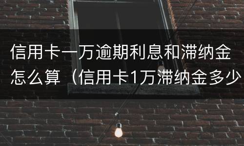 信用卡一万逾期利息和滞纳金怎么算（信用卡1万滞纳金多少）
