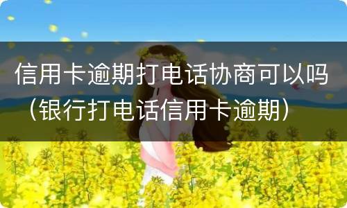 信用卡逾期打电话协商可以吗（银行打电话信用卡逾期）