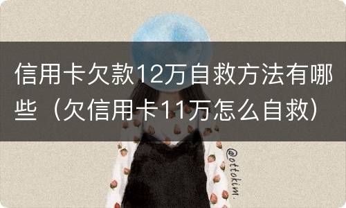 信用卡欠款12万自救方法有哪些（欠信用卡11万怎么自救）