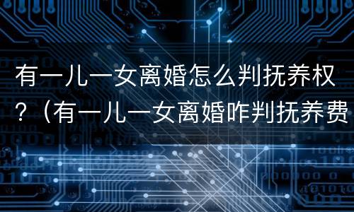 有一儿一女离婚怎么判抚养权?（有一儿一女离婚咋判抚养费）