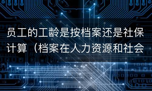 员工的工龄是按档案还是社保计算（档案在人力资源和社会保障局算工龄么）