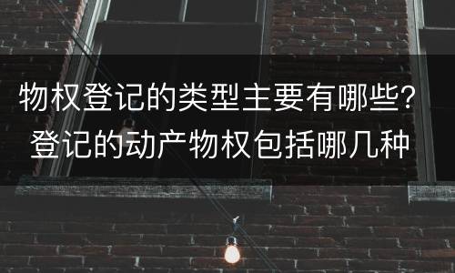 物权登记的类型主要有哪些？ 登记的动产物权包括哪几种