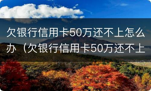 欠银行信用卡50万还不上怎么办（欠银行信用卡50万还不上后果是什么）