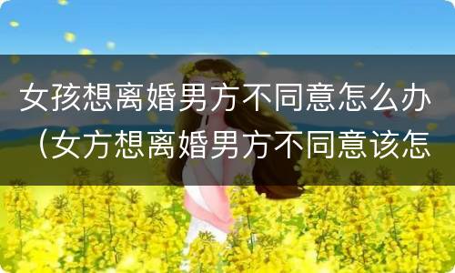 女孩想离婚男方不同意怎么办（女方想离婚男方不同意该怎么办）