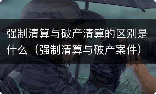 强制清算与破产清算的区别是什么（强制清算与破产案件）