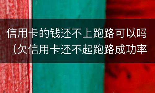 信用卡的钱还不上跑路可以吗（欠信用卡还不起跑路成功率）