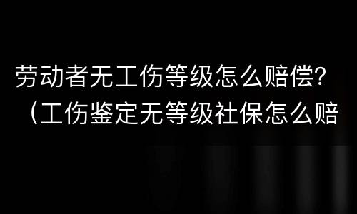 劳动者无工伤等级怎么赔偿？（工伤鉴定无等级社保怎么赔偿）