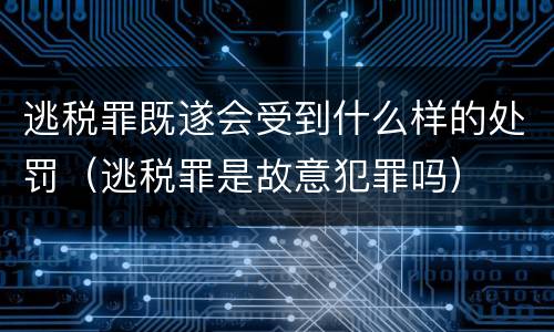逃税罪既遂会受到什么样的处罚（逃税罪是故意犯罪吗）