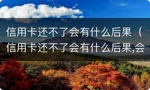 信用卡还不了会有什么后果（信用卡还不了会有什么后果,会坐牢吗?）